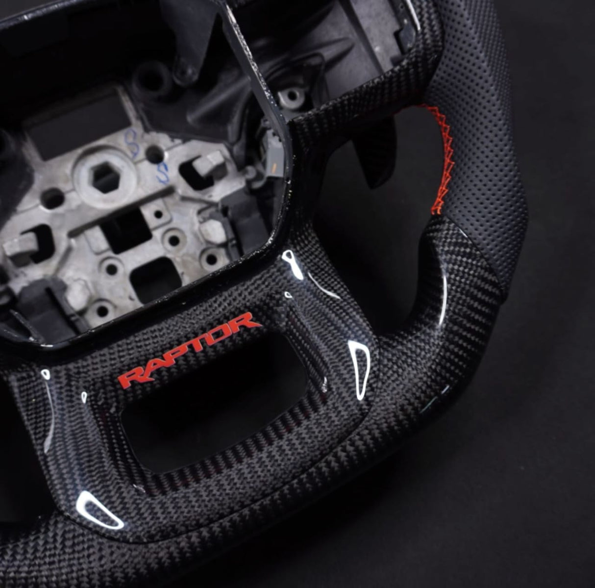 2023-2026+ Ford Super Duty F250 Custom Carbon Fiber Steering Wheel - AutoLEDTech.com