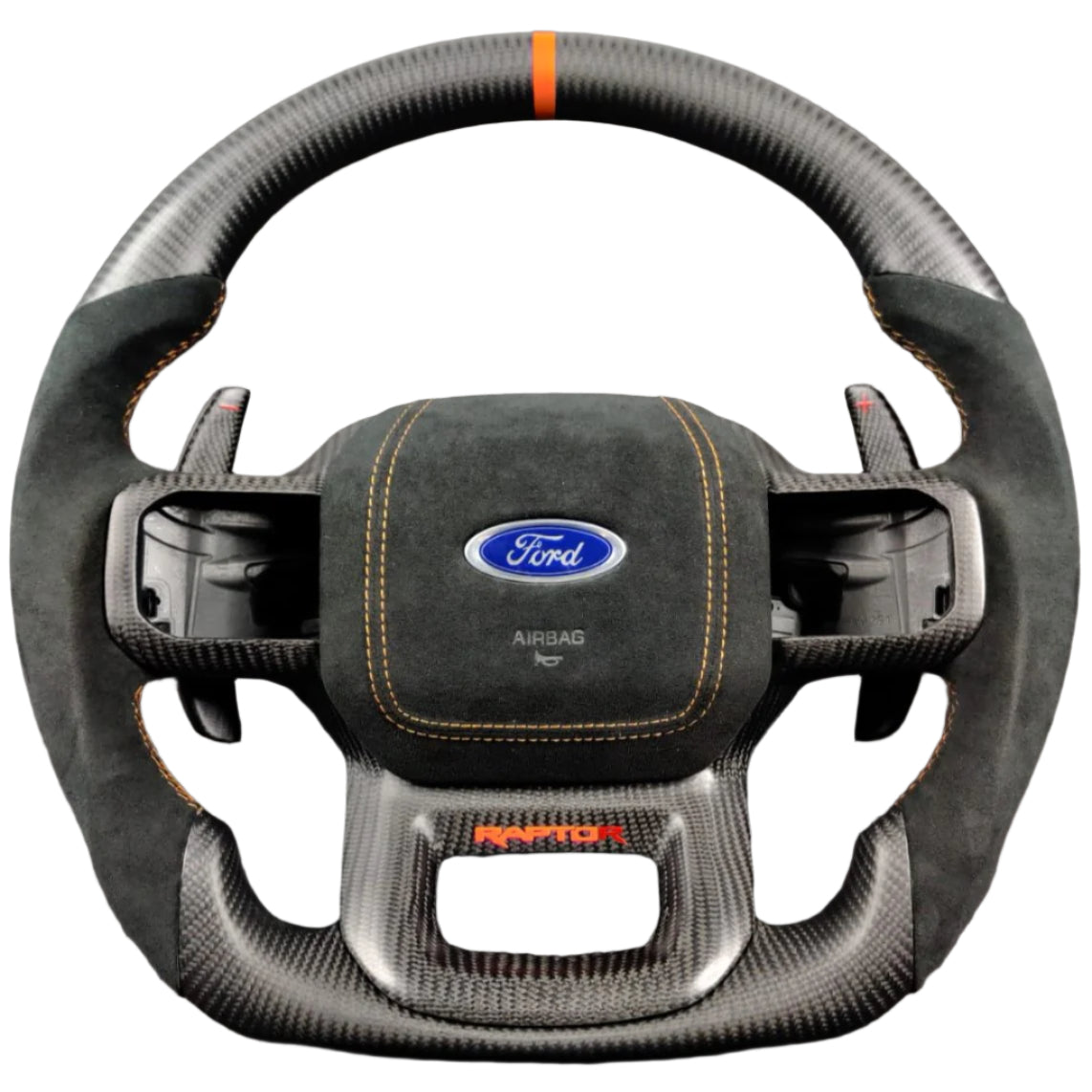 2023-2026+ Ford Super Duty F250 Custom Carbon Fiber Steering Wheel - AutoLEDTech.com