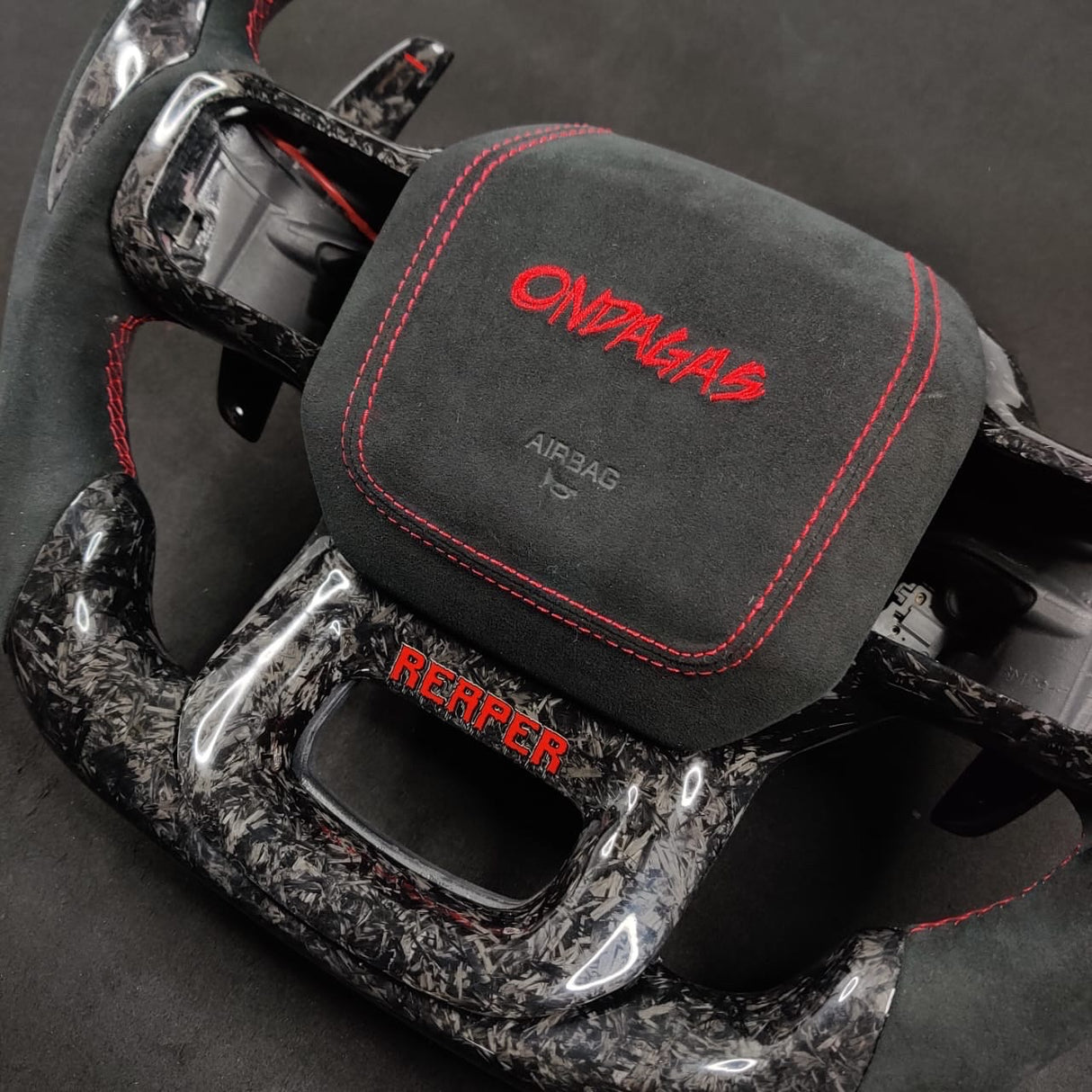 2023-2026+ Ford Super Duty F250 Custom Carbon Fiber Steering Wheel - AutoLEDTech.com