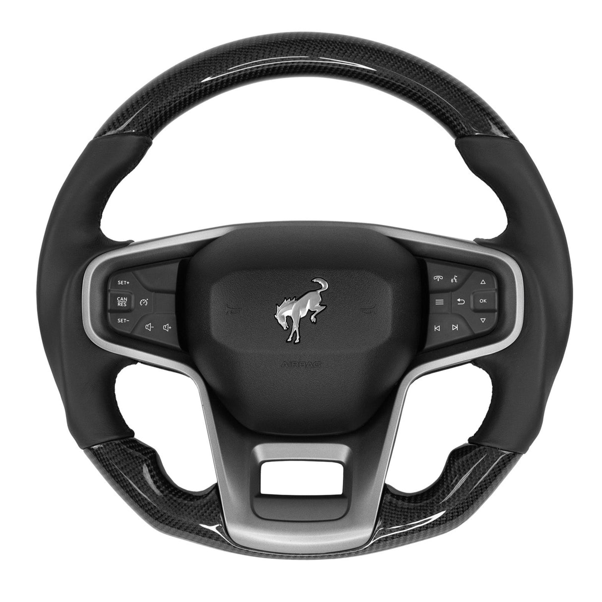 2021-2026+ Ford Bronco Custom Carbon Fiber Steering Wheel - AutoLEDTech.com