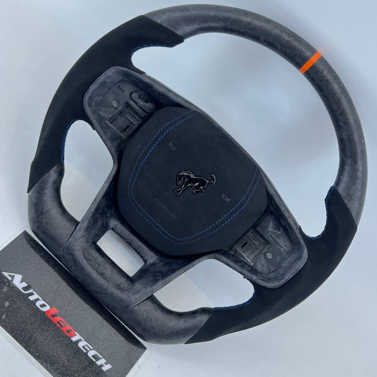 2021-2026+ Ford Bronco Custom Carbon Fiber Steering Wheel - AutoLEDTech.com