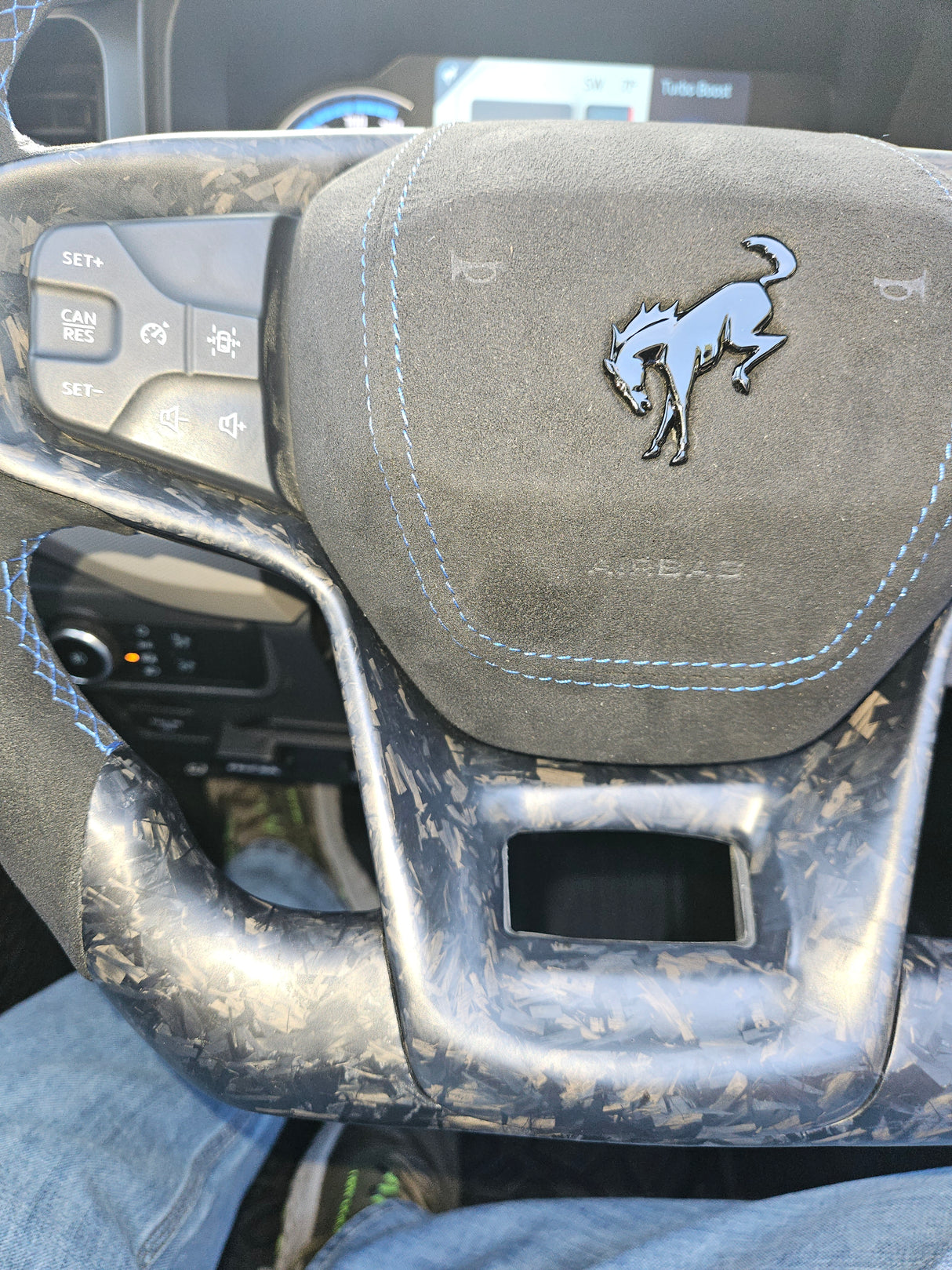2021-2026+ Ford Bronco Custom Carbon Fiber Steering Wheel - AutoLEDTech.com