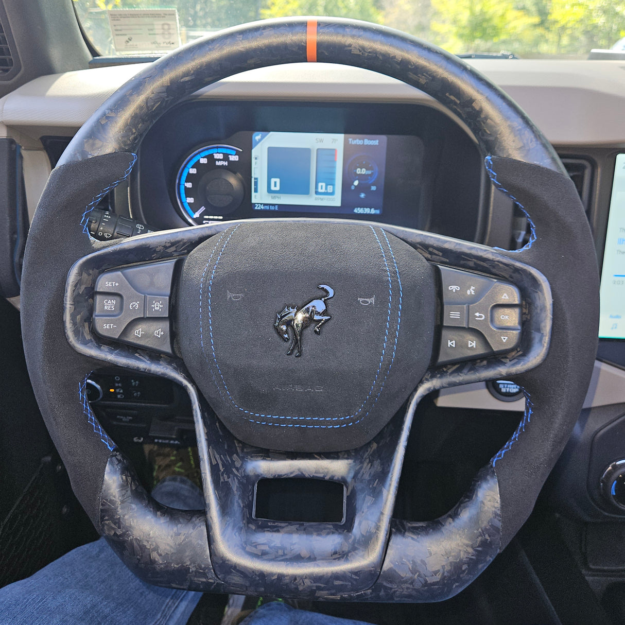 2021-2026+ Ford Bronco Custom Carbon Fiber Steering Wheel - AutoLEDTech.com