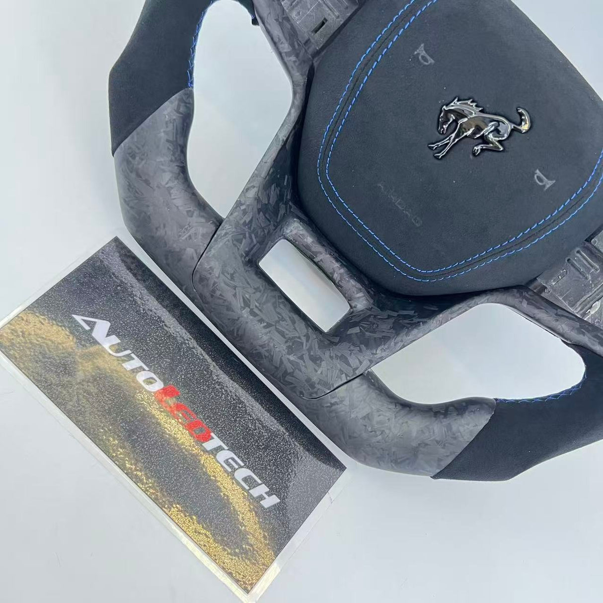 2021-2026+ Ford Bronco Custom Carbon Fiber Steering Wheel - AutoLEDTech.com