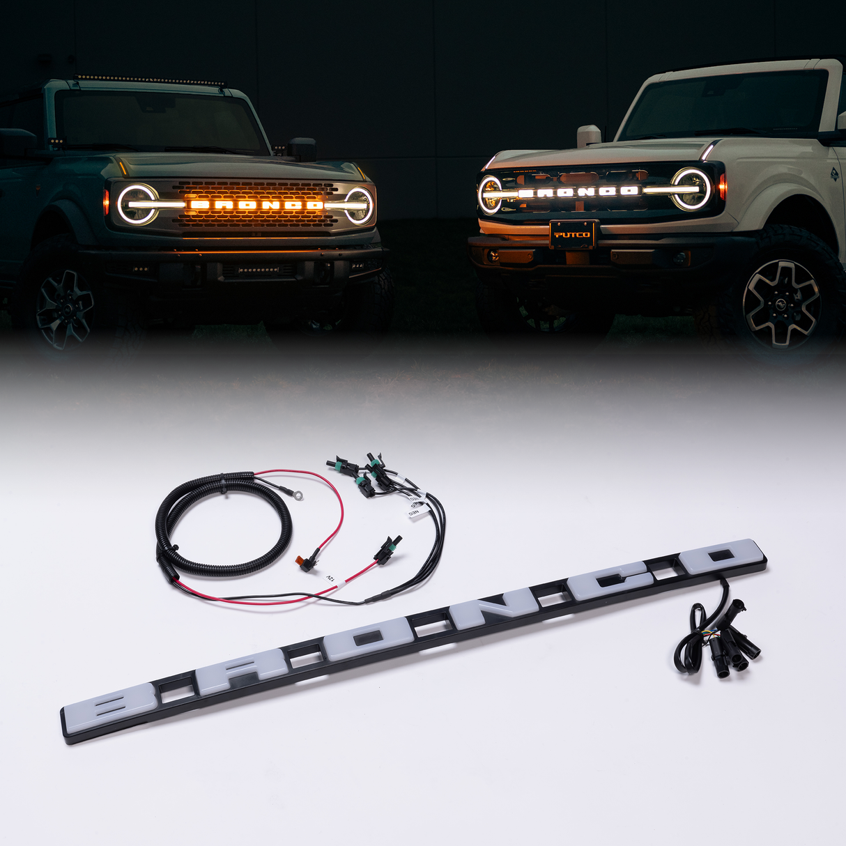 2021-2026+ Ford Bronco Illuminated LED Grill Emblem Logo - ANIMATED STARTUP - AutoLEDTech.com