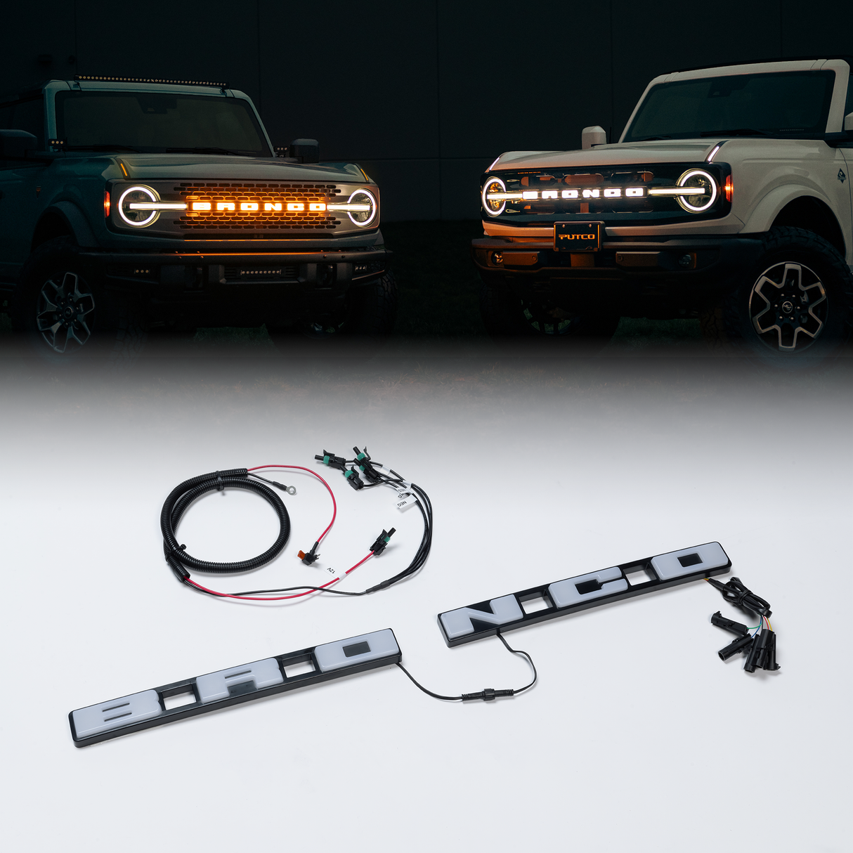 2021-2026+ Ford Bronco Illuminated LED Grill Emblem Logo - ANIMATED STARTUP - AutoLEDTech.com