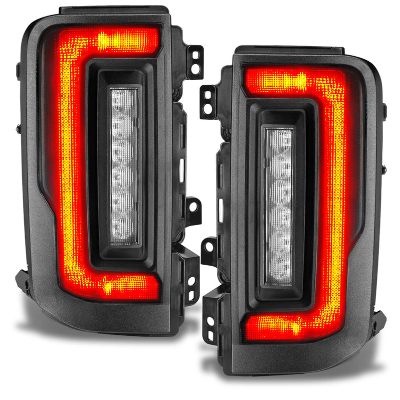 2021-2026+ Ford Bronco Red Smoked LED Flush Mount Tail Lights - AutoLEDTech.com