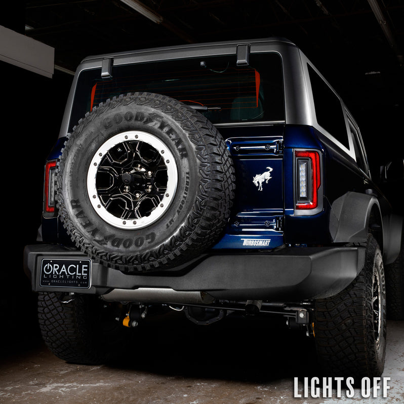 2021-2026+ Ford Bronco Red Smoked LED Flush Mount Tail Lights - AutoLEDTech.com
