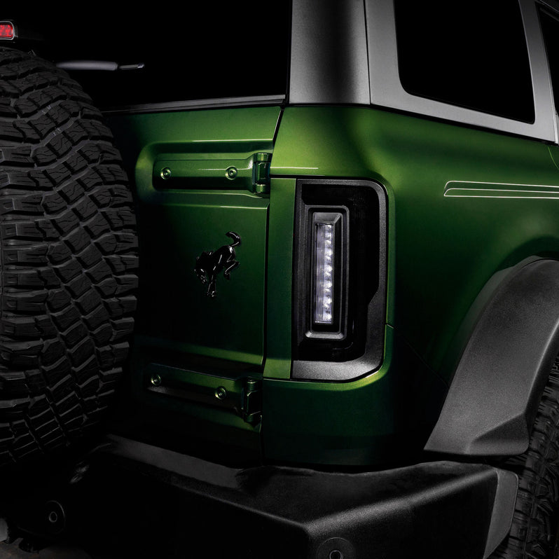2021-2026+ Ford Bronco Red Smoked LED Flush Mount Tail Lights - AutoLEDTech.com
