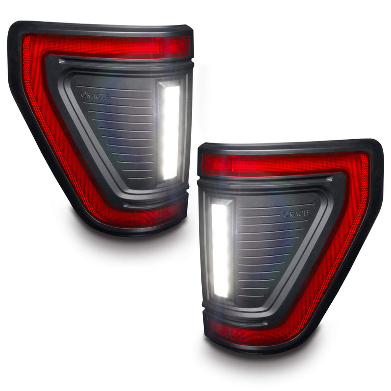 2021-2026+ Ford F150 & Raptor Red Smoked LED Flush Mount Tail Lights - AutoLEDTech.com