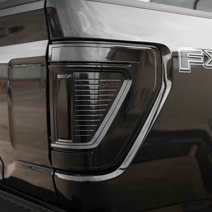 2021-2026+ Ford F150 & Raptor Red Smoked LED Flush Mount Tail Lights - AutoLEDTech.com