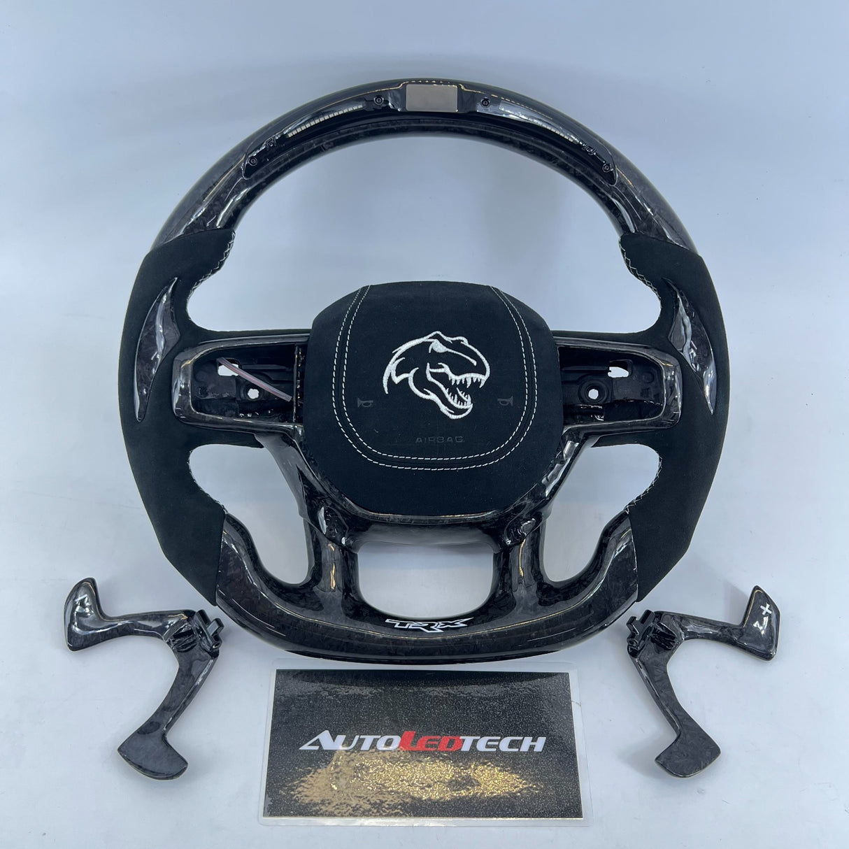 2021-2026+ Ram TRX 1500 Custom Carbon Fiber Steering Wheel - AutoLEDTech.com