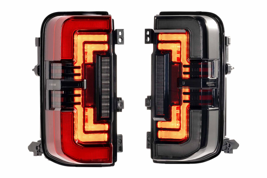 2021+ Ford Bronco Red Smoked XB LED Low Profile Tail Lights - AutoLEDTech.com