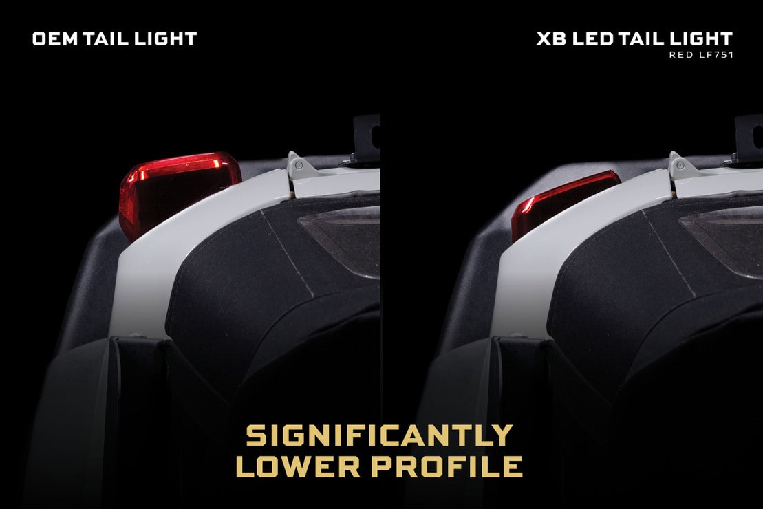 2021+ Ford Bronco Red Smoked XB LED Low Profile Tail Lights - AutoLEDTech.com