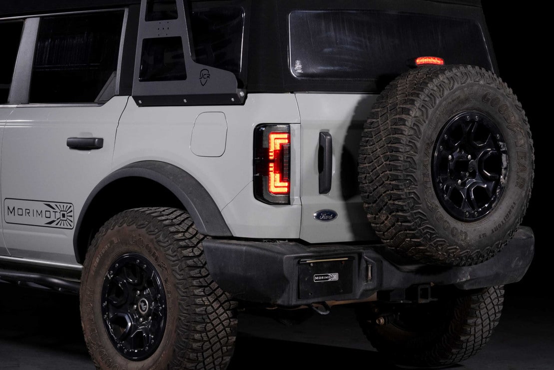2021+ Ford Bronco Red Smoked XB LED Low Profile Tail Lights - AutoLEDTech.com