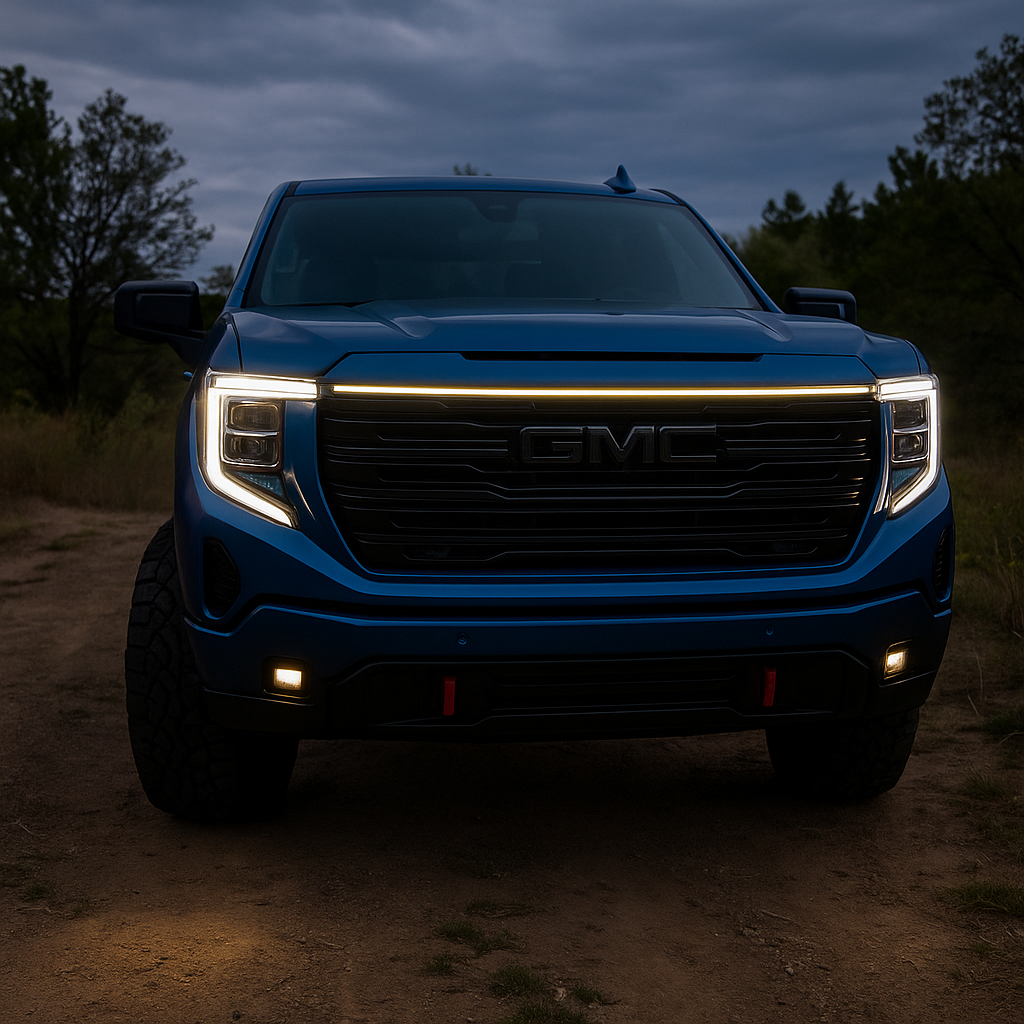 2022-2026+ GMC Sierra 1500 LED Grill Accent Light Bar Kit - AutoLEDTech.com
