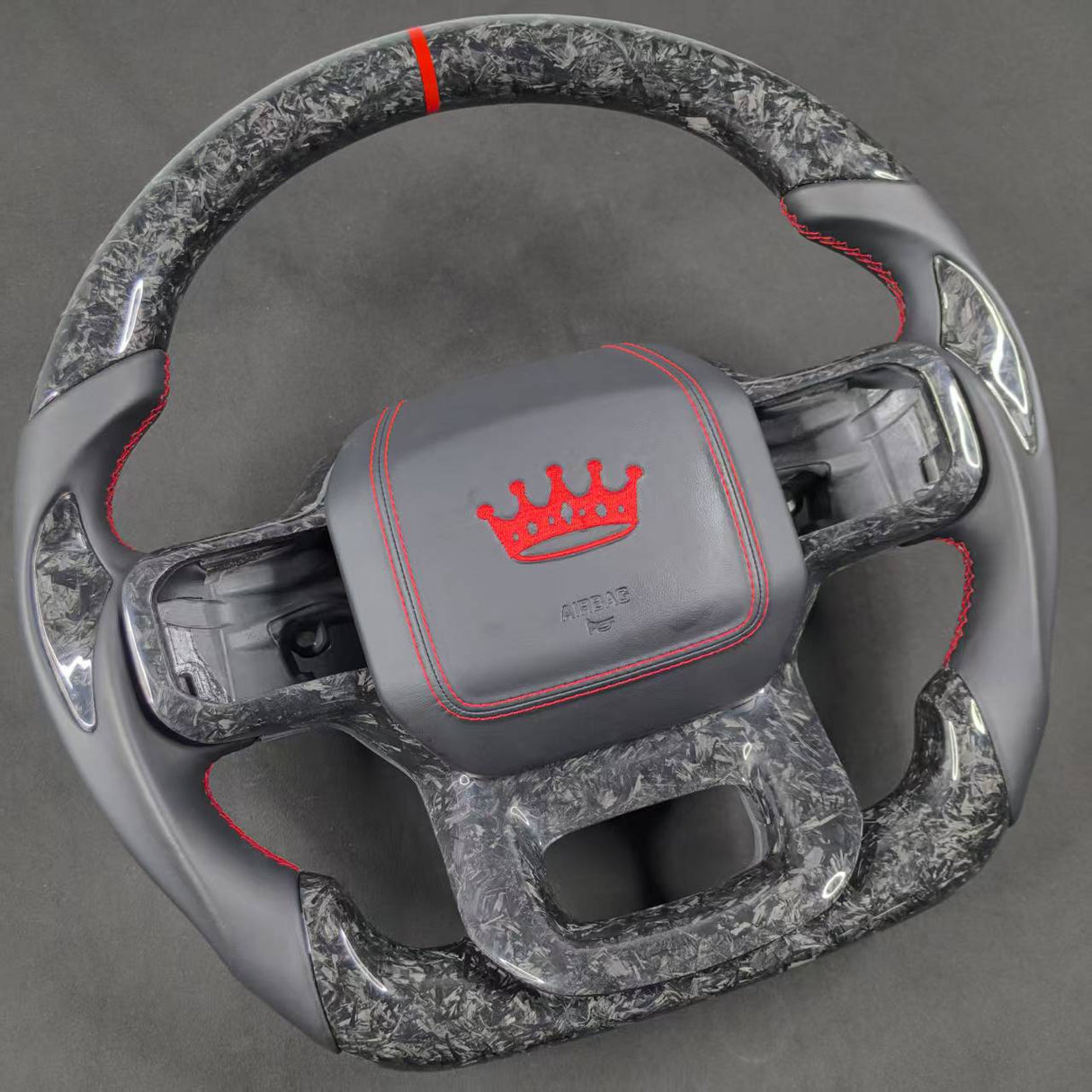 2023-2026+ Ford Super Duty F250 Custom Carbon Fiber Steering Wheel - AutoLEDTech.com