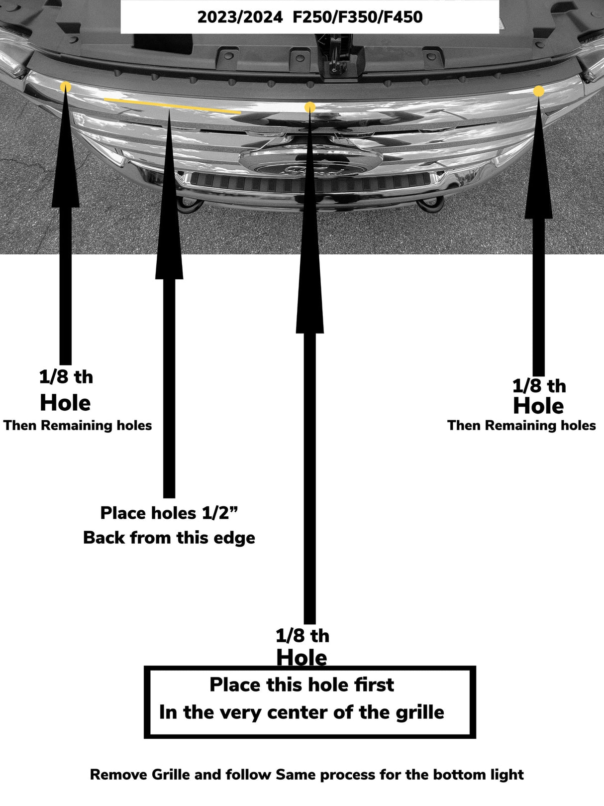 2023-2026+ Ford Super Duty F250 F350 LED Grill Accent Lights Bar Kit - AutoLEDTech.com