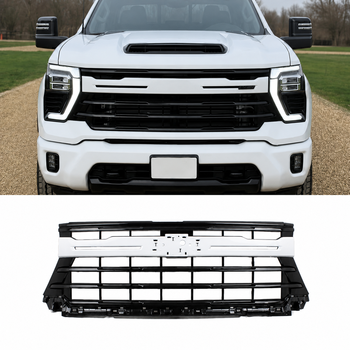 2024-2026+ Chevy Silverado HD Painted LTZ High Country Grill - AutoLEDTech.com