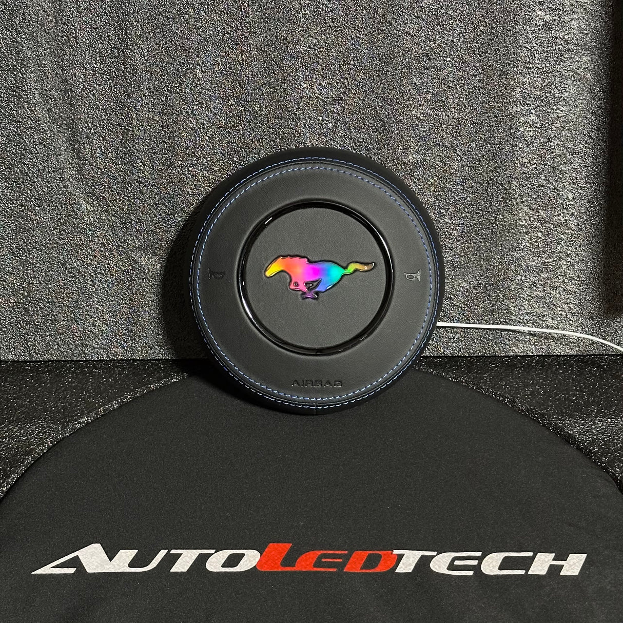 2015-2023 Ford Mustang RGB LED Custom Airbag Cover - AutoLEDTech.com
