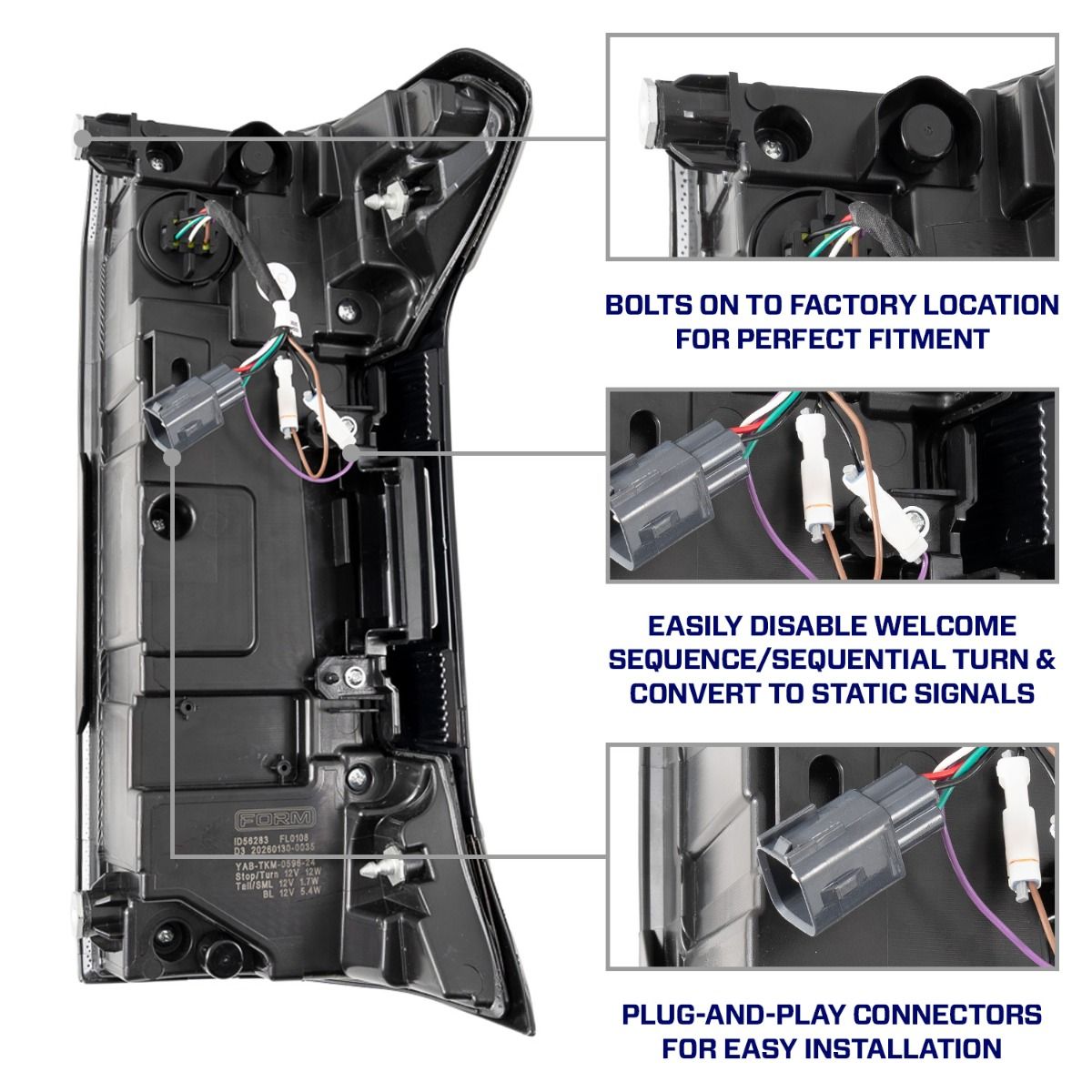 2024-2026+ Toyota Tacoma Sequential LED Tail Lights - Form Lighting - AutoLEDTech.com