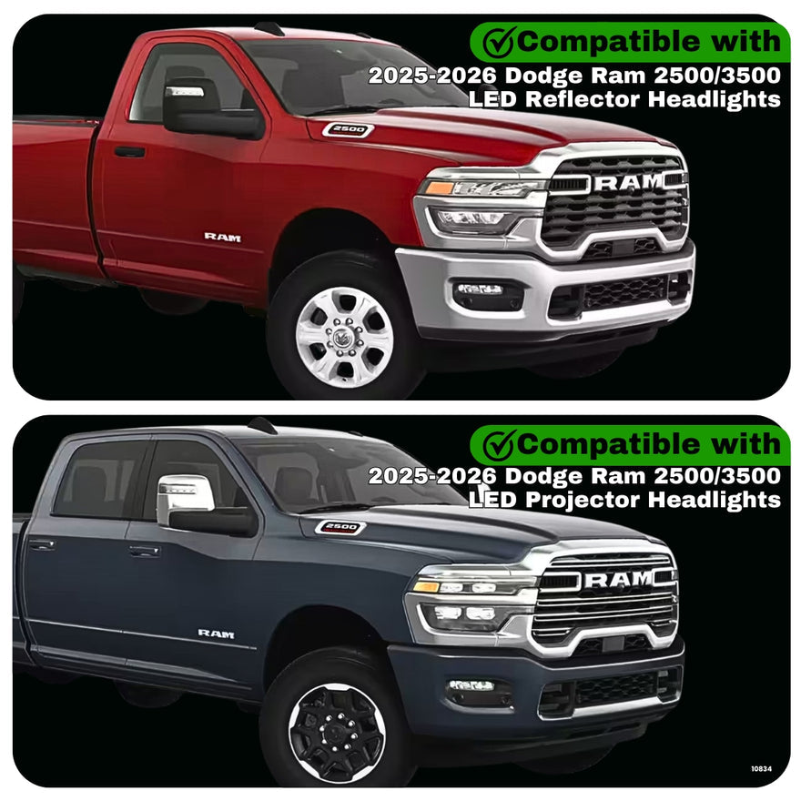 2025-2026+ Ram HD DRL/Parking/Turn LED Headlight Power Harness - AutoLEDTech.com