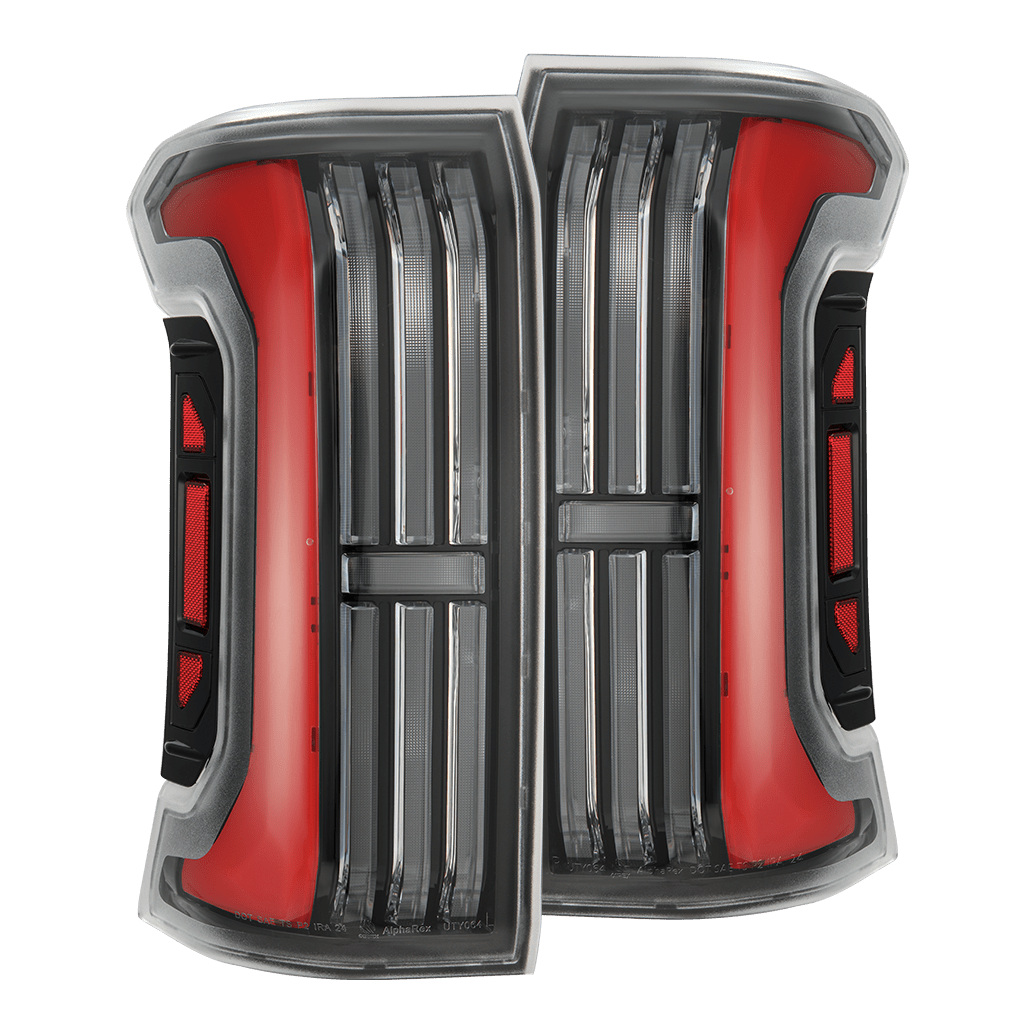 2024-2026 Toyota Tacoma Nova Series Prismatic LED Tail Lights - Black Red