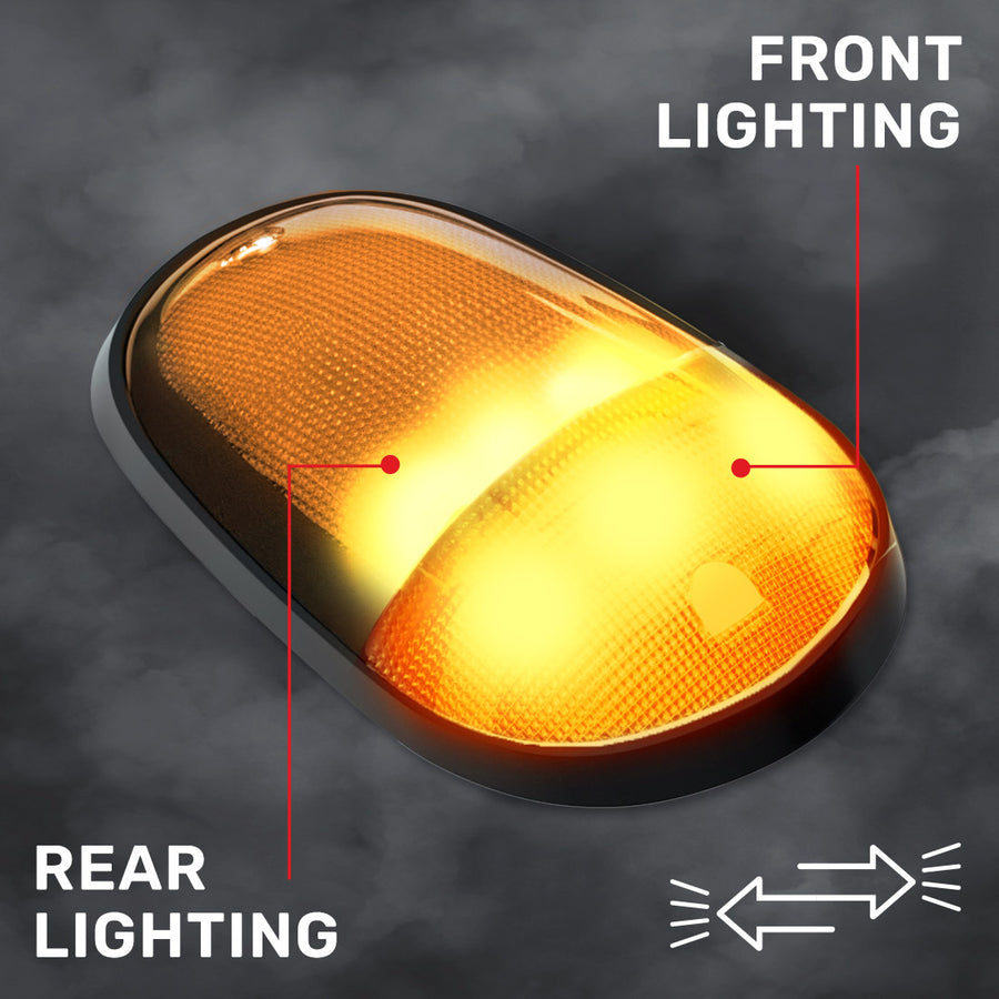 2003-2018 Dodge Ram HD 2500 3500 2WAY Smoked White Amber LED Roof Cab Lights