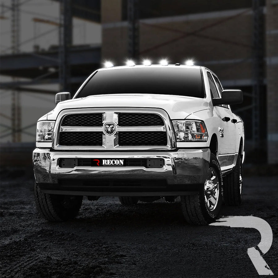 2003-2018 Dodge Ram HD 2500 3500 2WAY Smoked White Amber LED Roof Cab Lights
