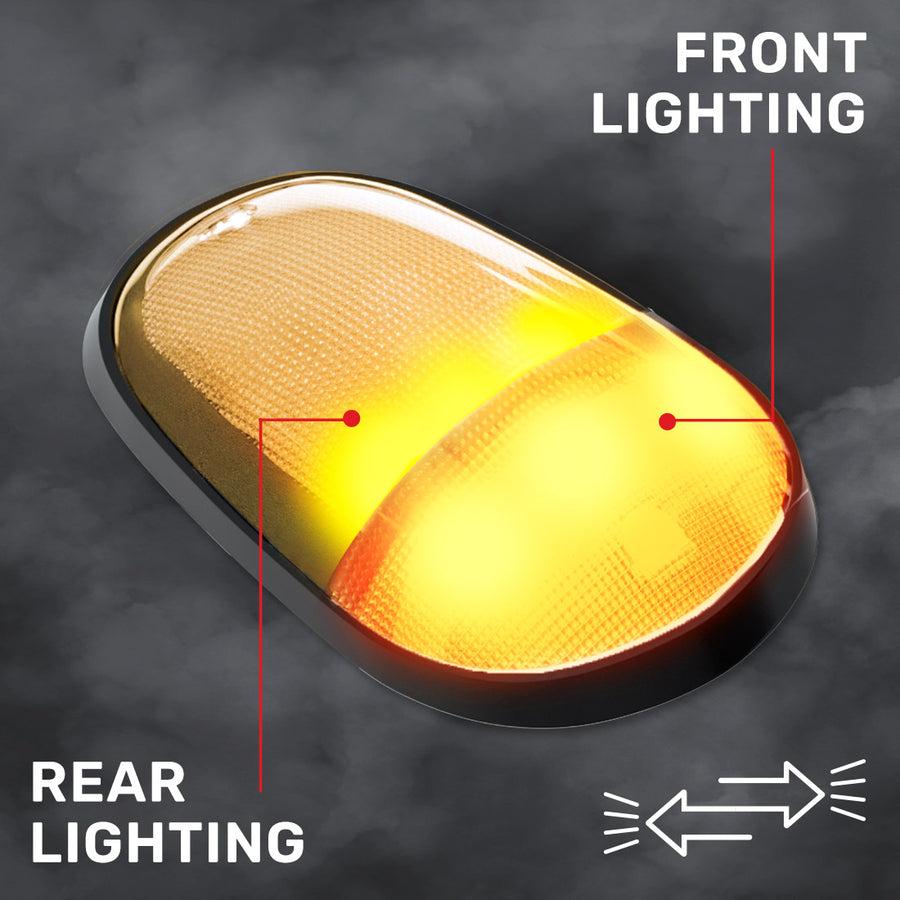 2003-2018 Dodge Ram HD 2500 3500 2WAY Smoked White Amber LED Roof Cab Lights