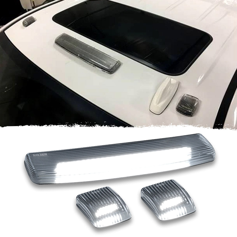 2015-2019 GMC Chevy HD Clear Smoked White Amber 2Way LED Roof Cab Lights