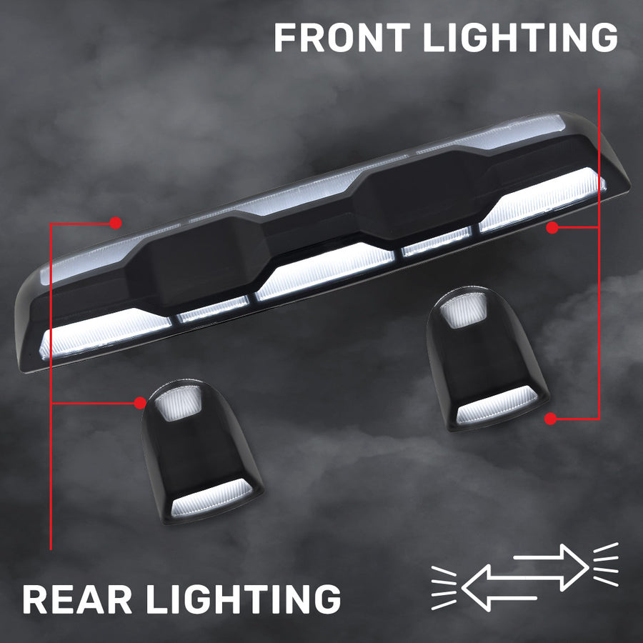 2020-2026+ GMC Chevy Sierra Silverado Smoked Switchback LED Mirror Lights