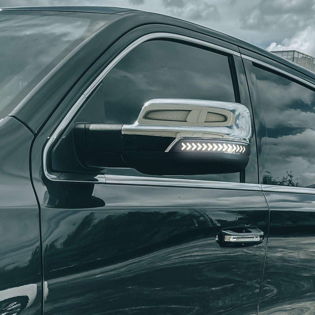 2019-2024 Ram TRX 1500 Smoked White Amber Scanning LED Mirror Lights