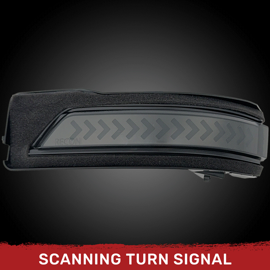 2019-2024 Ram TRX 1500 Smoked White Amber Scanning LED Mirror Lights