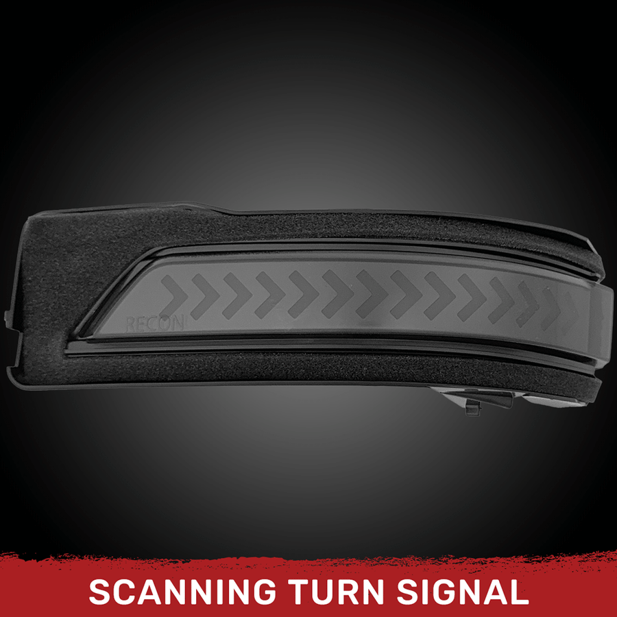 2019-2024 Ram TRX 1500 Smoked White Amber Scanning LED Mirror Lights