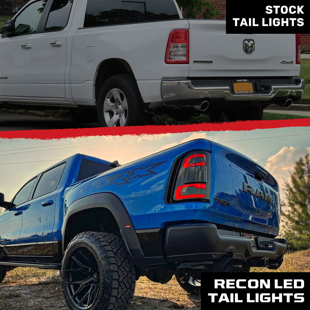 2019-2024 Ram 1500 TRX Smoked Scanning LED Tail Lights