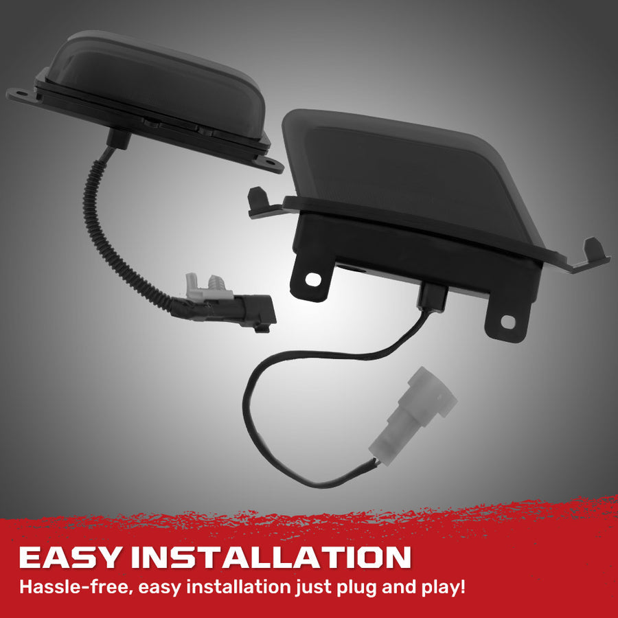 2021-2025+ Ford Raptor Smoked White/Amber Scanning LED Grill + Fender Lights