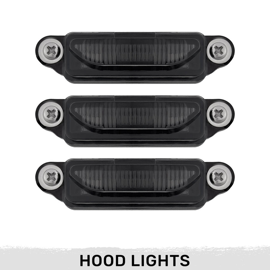 Ram TRX RHO Smoked White/Amber LED Hood + Fender Lights