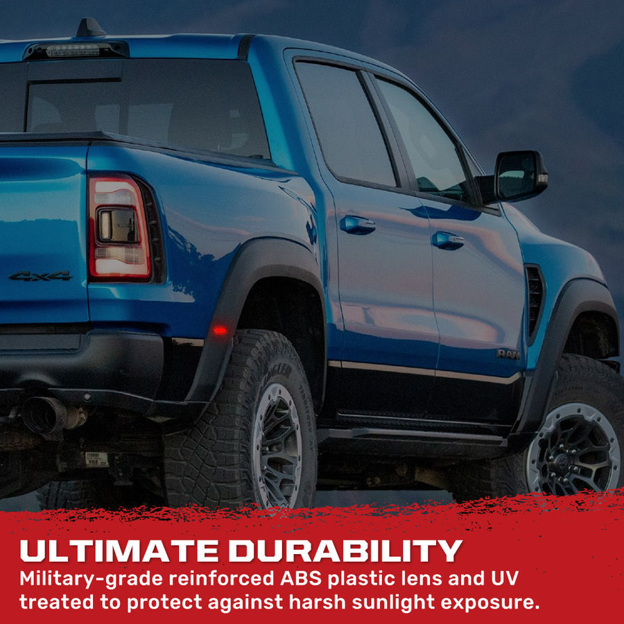 Ram TRX RHO Smoked White/Amber LED Hood + Fender Lights