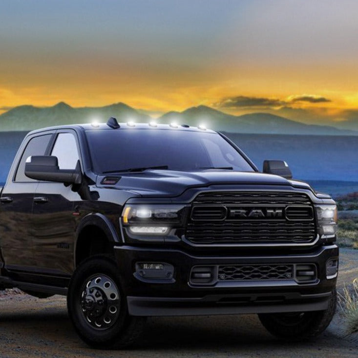 2019-2025 Ram HD 2WAY Smoked White Amber LED Roof Cab Lights