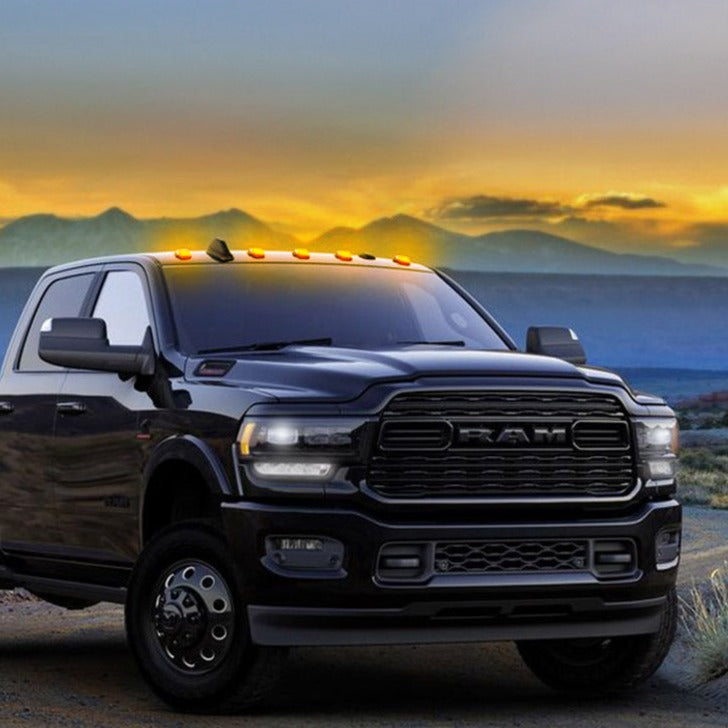 2019-2025 Ram HD 2WAY Smoked White Amber LED Roof Cab Lights