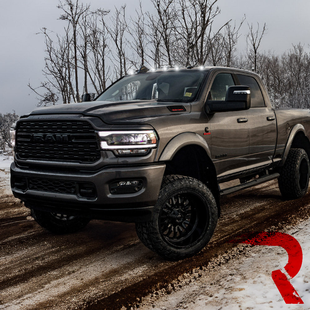 2019-2025 Ram HD 2WAY Smoked White Amber LED Roof Cab Lights