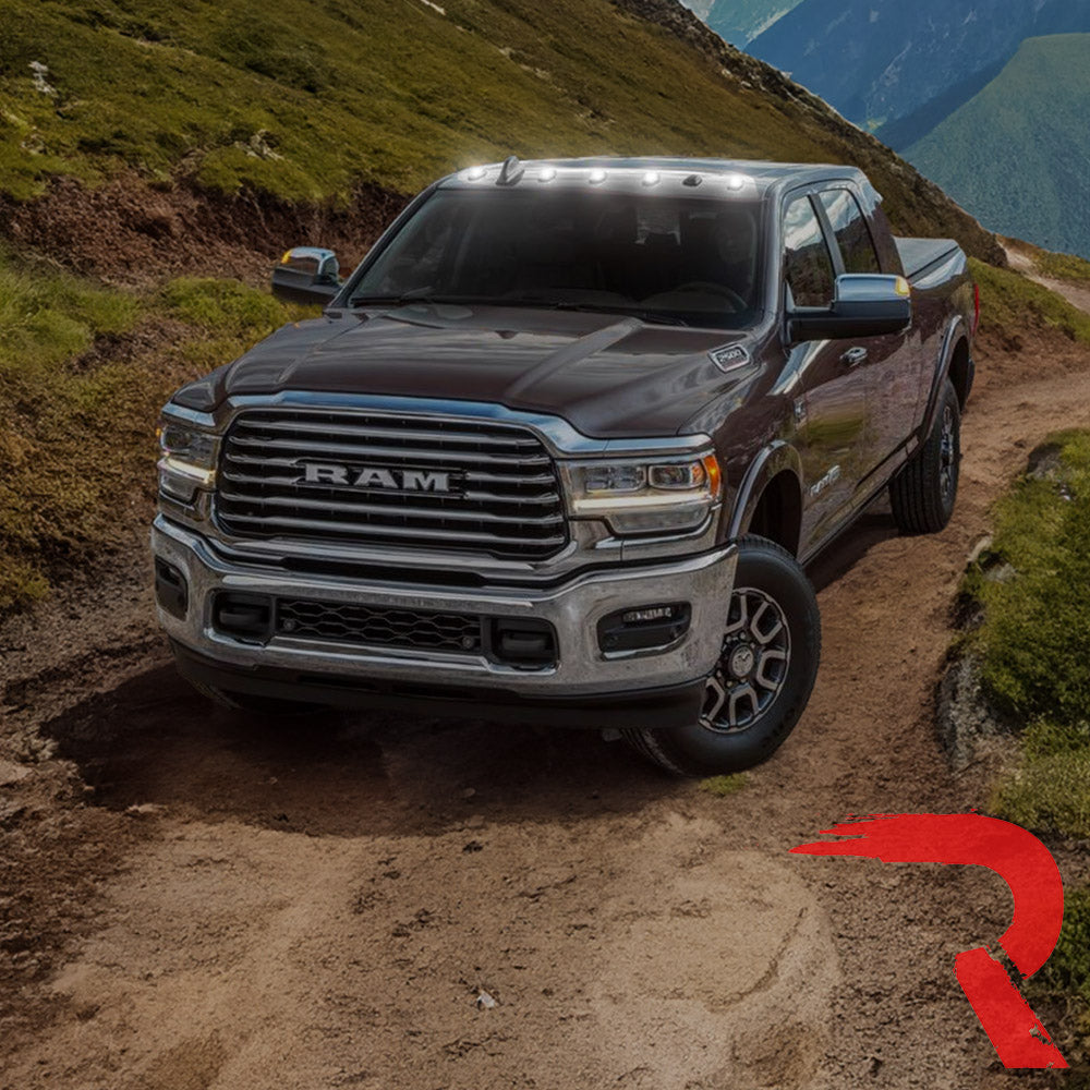 2019-2025 Ram HD 2WAY Smoked White Amber LED Roof Cab Lights