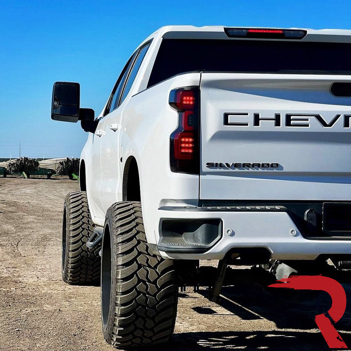 2019-2025 Chevy Silverado Smoked Scanning LED Tail Lights