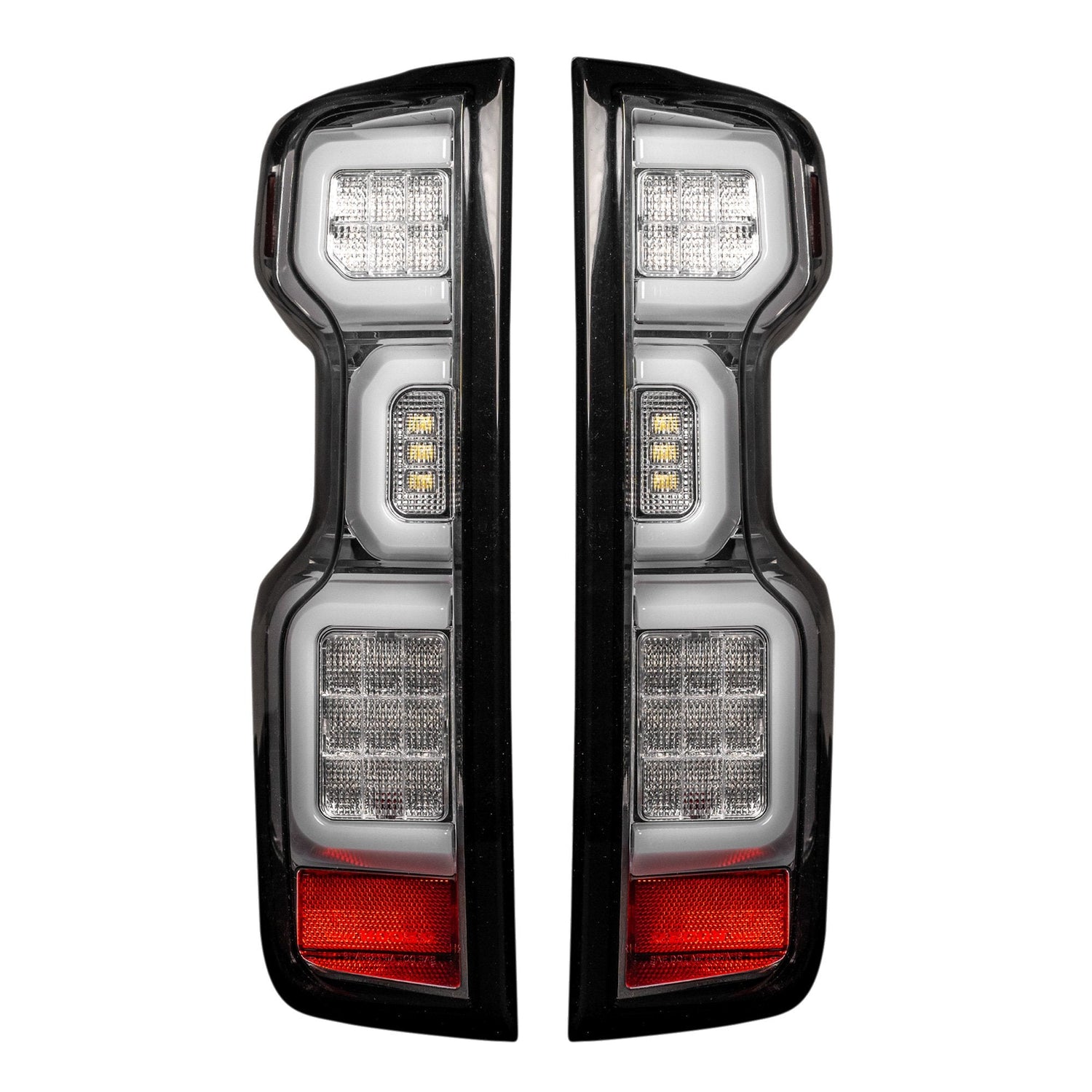 2019-2025 Chevy Silverado Smoked Scanning LED Tail Lights
