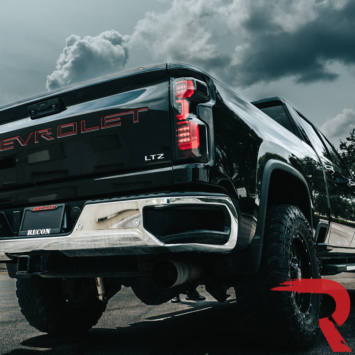 2019-2025 Chevy Silverado Smoked Scanning LED Tail Lights