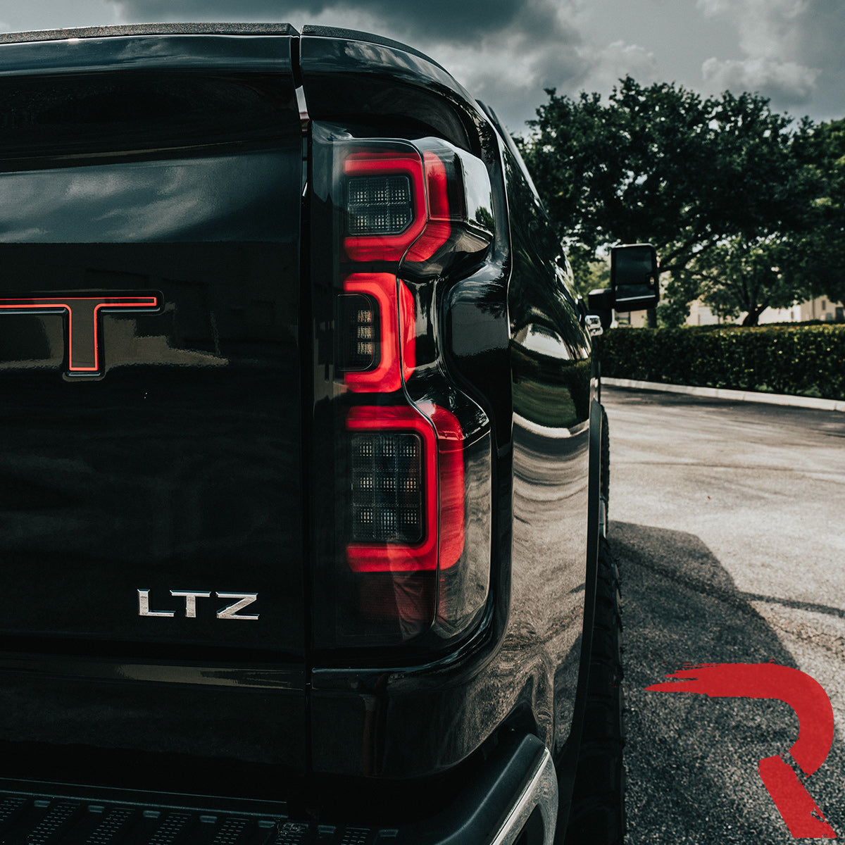 2019-2025 Chevy Silverado Smoked Scanning LED Tail Lights