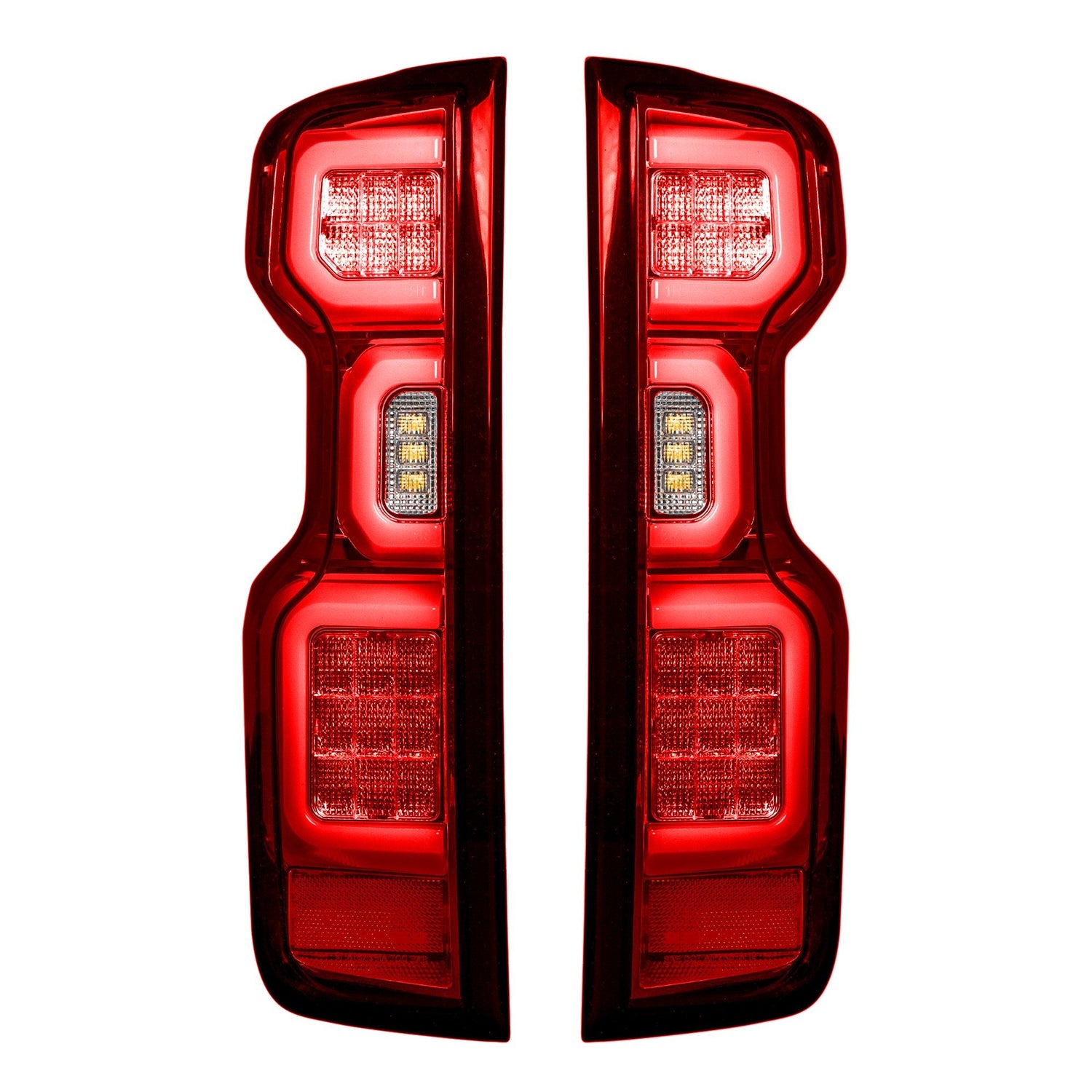 2019-2025 Chevy Silverado Smoked Scanning LED Tail Lights