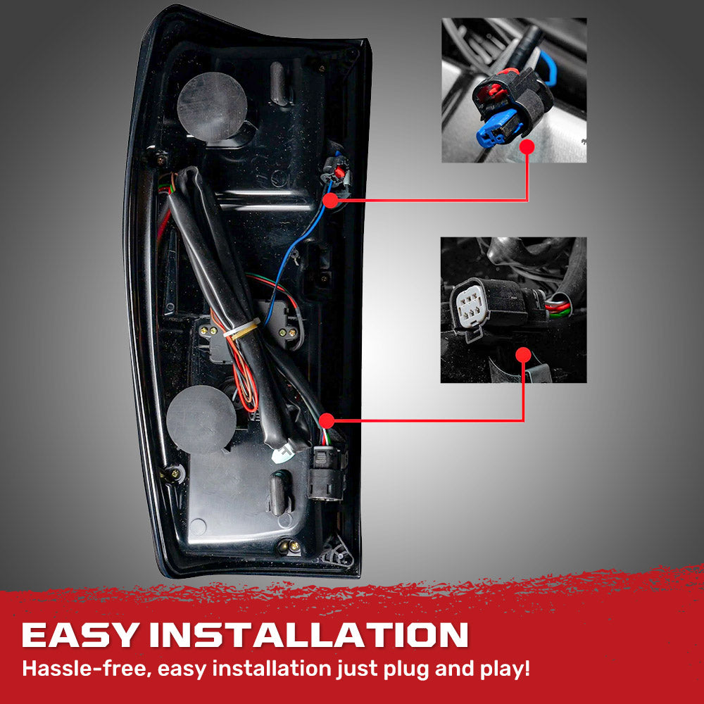 2019-2026 GMC Sierra Smoked Scanning LED Tail Lights