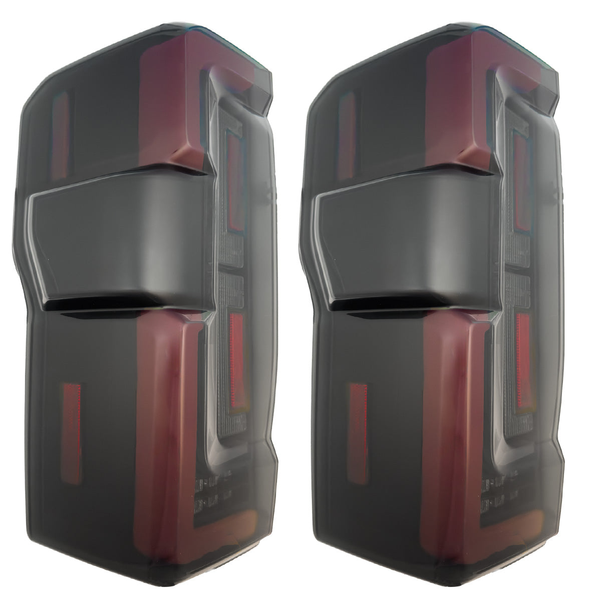 2023-2027+ Ford Super Duty Clear Smoked LED Tail Lights with Startup Sequence - AutoLEDTech.com